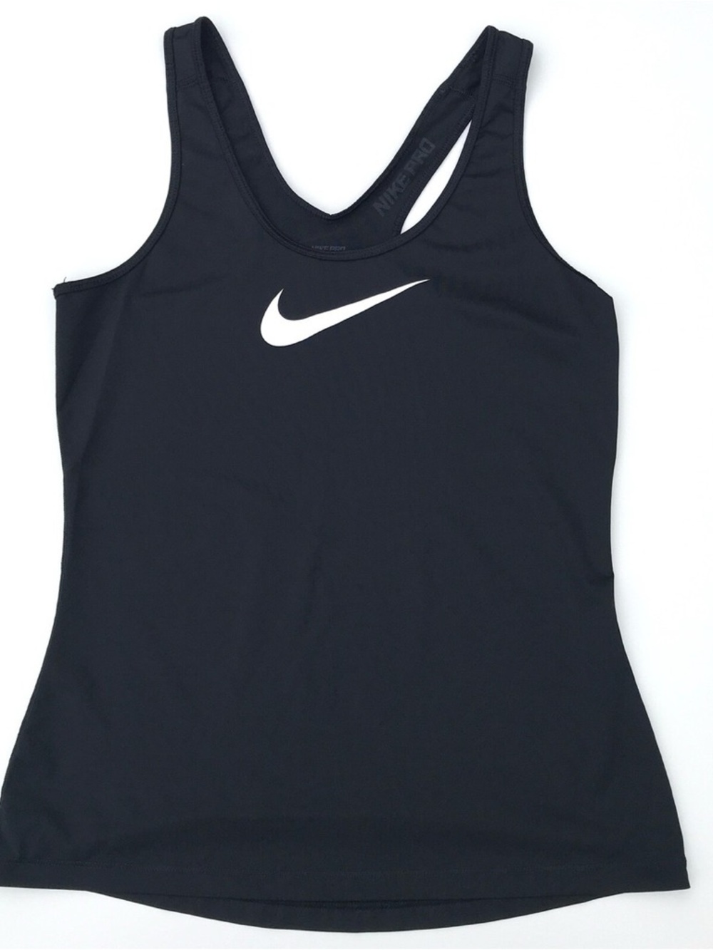 Nike Pro Women's Regular Fit Black w/Logo Active Tank Top Size Small